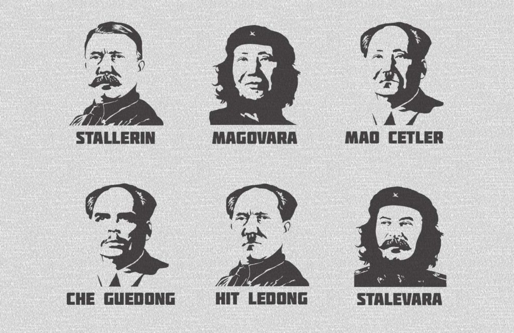 Portraits of infamous leaders