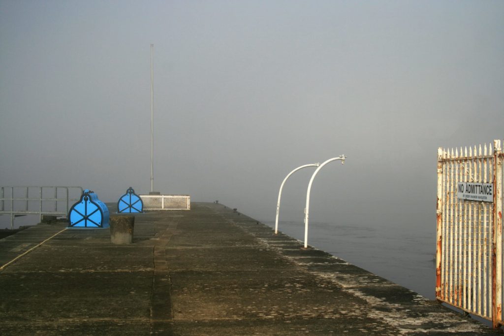 Athlone shannon river in fog